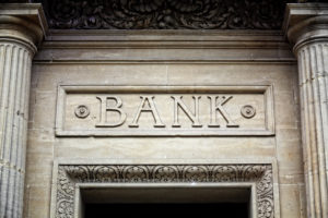 Financial Planning in Insurance - Bank sign