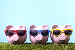 Retirement Financial Planning with Piggy Banks representing Group A, B and C - Stableford Capital