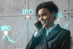 Market Commentary May 2021 - IPO- woman talking on the phone